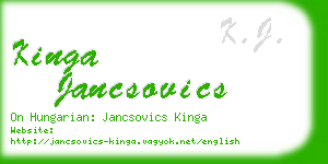 kinga jancsovics business card